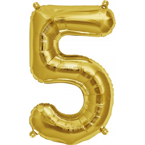 (image for) Gold Number 5 Foil Balloon (41cm) - Click Image to Close